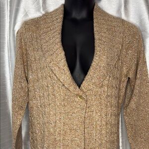 Modern Soul NWT QVC Cable Knit Acrylic Blend Speckled Long Women’s S Cardigan